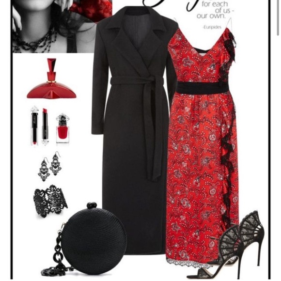 NWT Cinq à Sept Silk Petra Midi Slip Dress in Vermillion - Picture 3 of 11